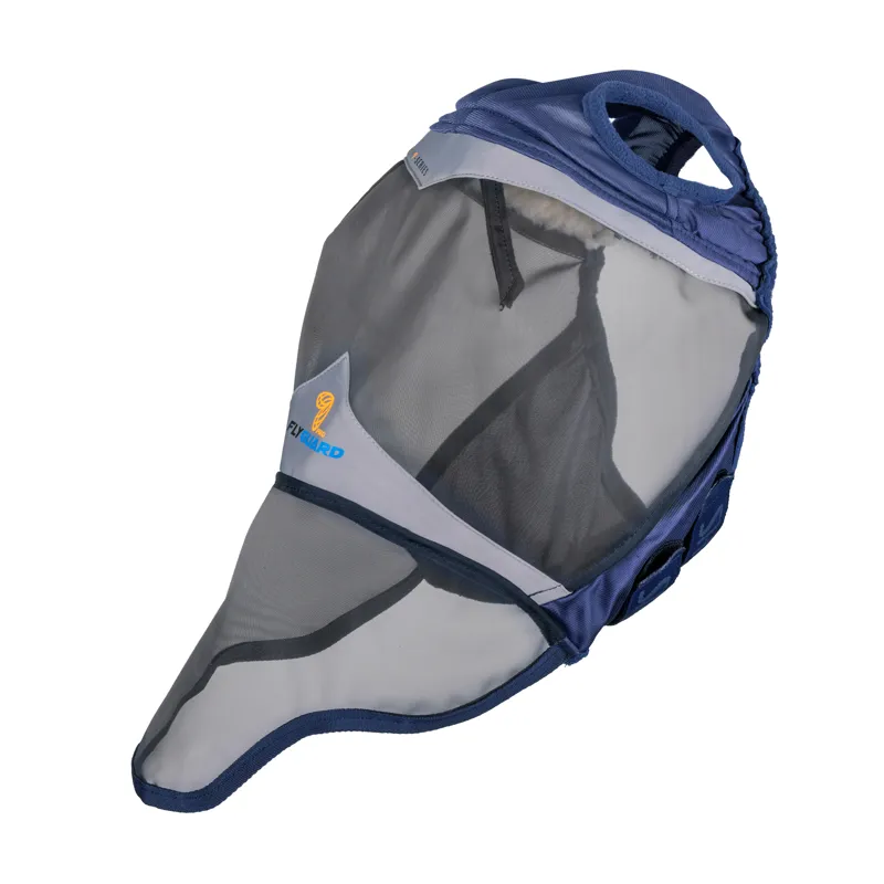 Shires Fine Mesh Fly Mask With Ear Hole And Nose Navy-1