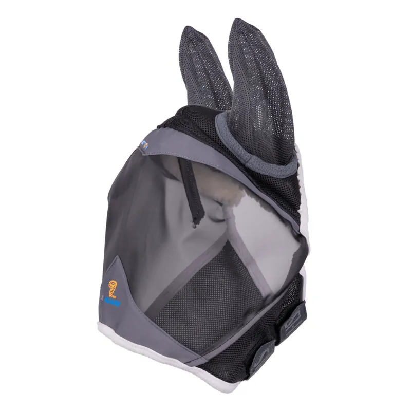 Shires Air Motion Fly Mask With Ears Dark Grey-1