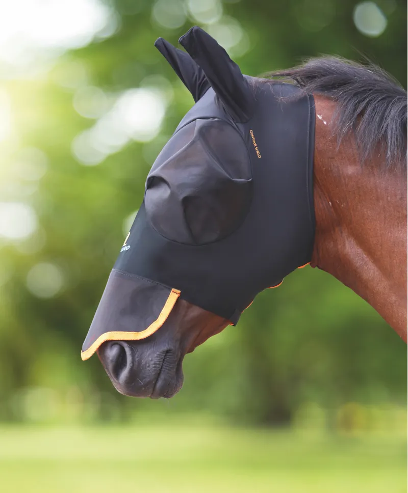 Shires FlyGuard Pro Stretch Fly Mask With Nose