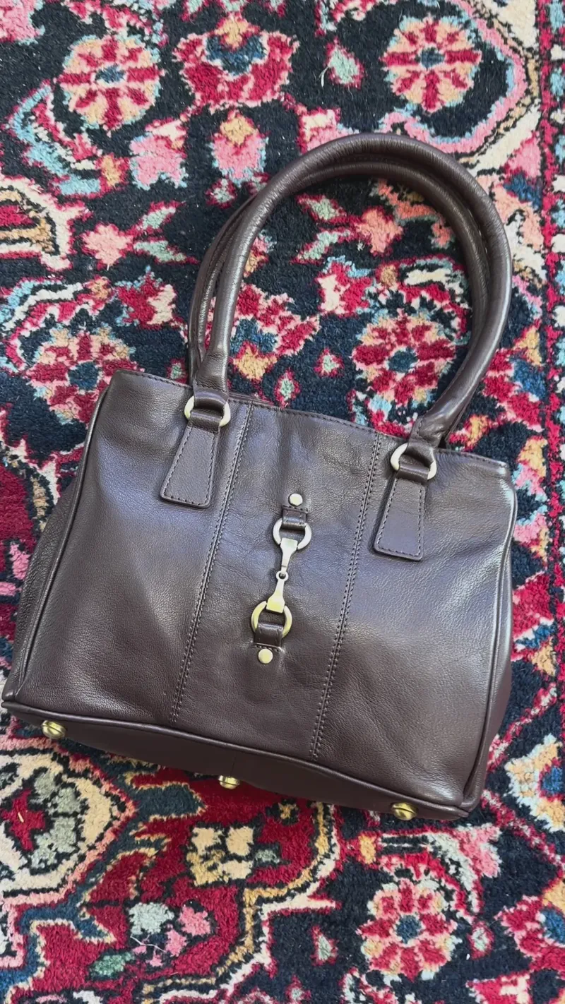 Grays Sadie Handbag With Snaffle Brown Leather-6