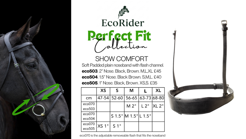 EcoRider Padded Hunt 1.5in Noseband Black-1