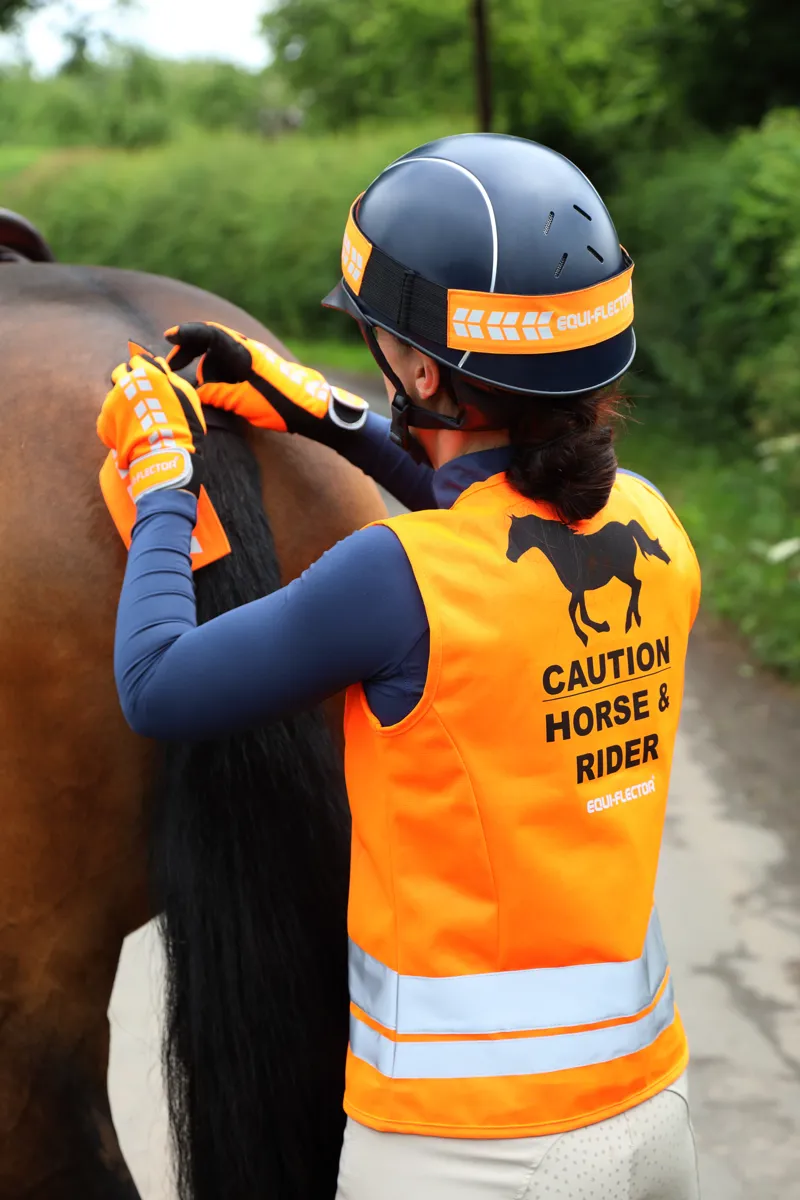 Shires Equi-Flector Junior Safety Vest Orange-1