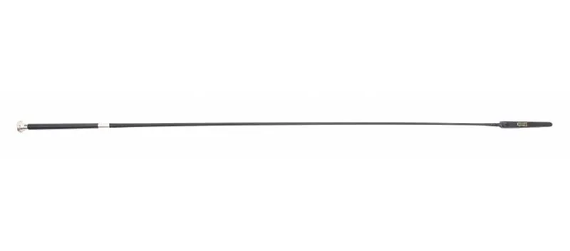 Dressage Whip With Leather Handle And Keeper Black
