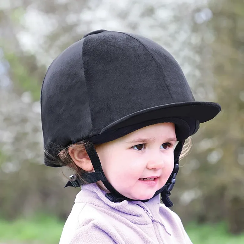 Equetech Childs Premium Velvet Show Hat Silk Black-2