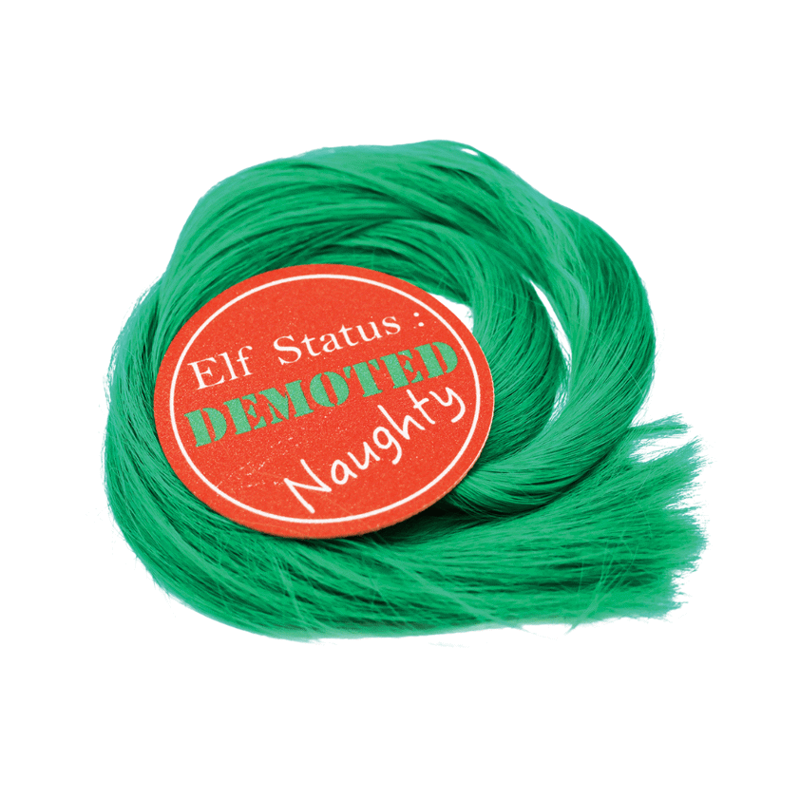 Equetech Cheeky Elf Festive Christmas Tail Tassel Green One Size-1