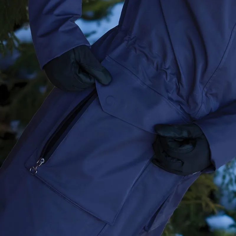 Equetech Ladies Inferno Long Heated Waterproof Riding Coat 2025 Navy-6