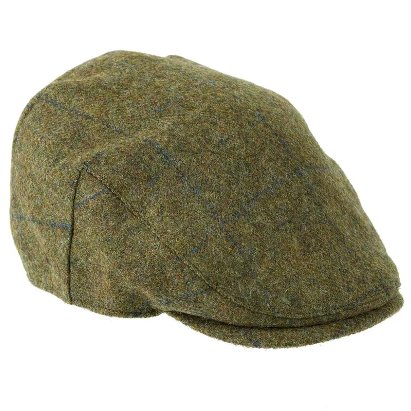 Heather Hats Chapman Tweed Cap Navy Overcheck