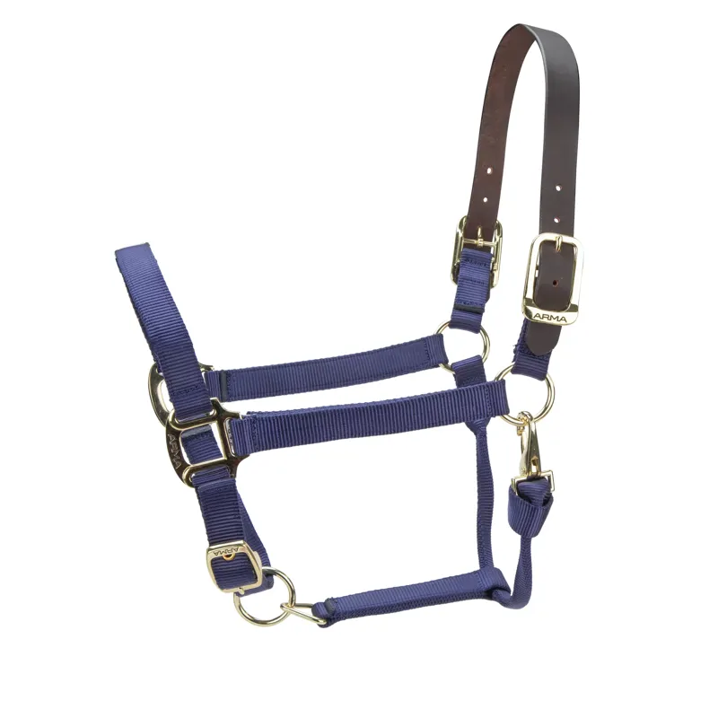 Shires Arma Premium Adjustable Fieldsafe Headcollar Navy