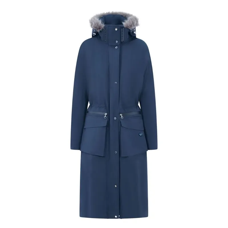 Equetech Ladies Inferno Long Heated Waterproof Riding Coat 2025 Navy-1