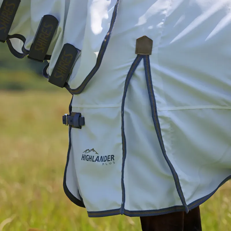 Shires Highlander Plus Sweet Itch Combo Rug White/Airforce Blue-4
