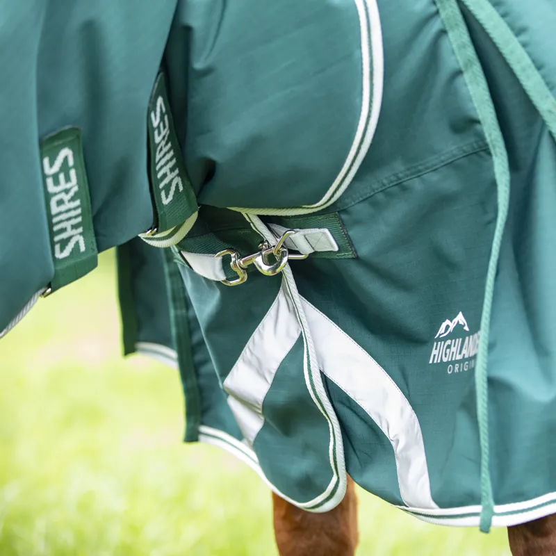 Shires Highlander Original 300g Combo Turnout Rug Green-4