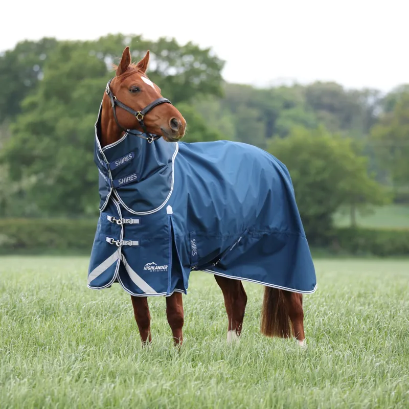 Shires Highlander Original 50g Lite Turnout Rug And Neck Set Ocean