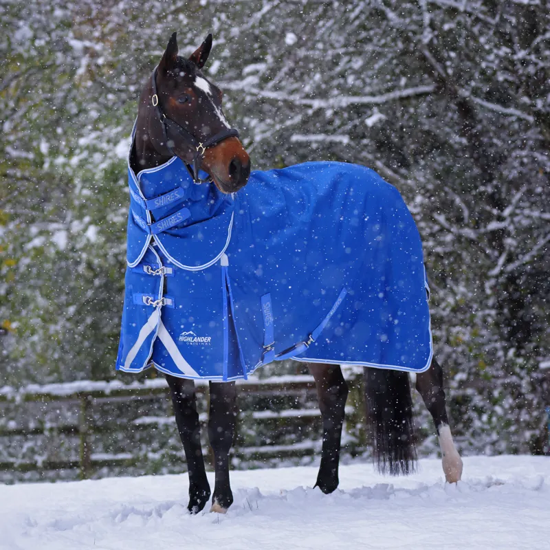 Shires Highlander Original 200g Turnout Rug And Neck Set Blue
