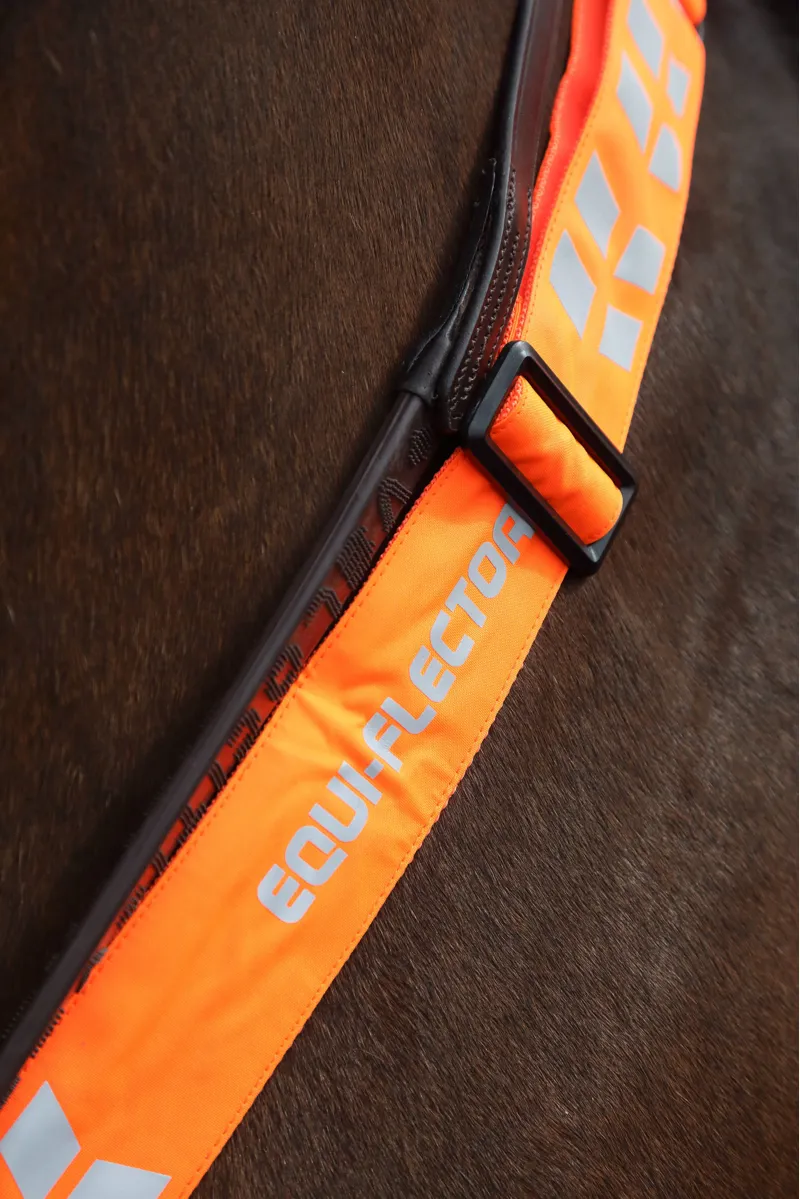 Shires Equi-Flector Hi-Viz Breastplate Orange-1