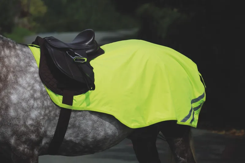 Shires Equi-Flector Mesh Exercise Sheet Yellow-2