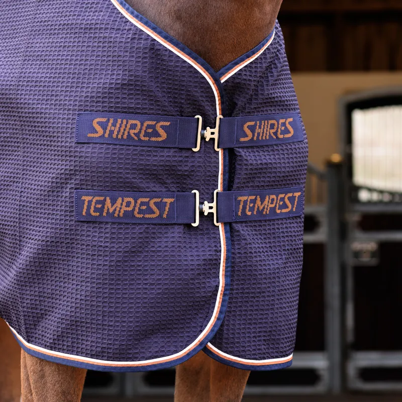Shires Tempest Original Waffle Rug Navy-1