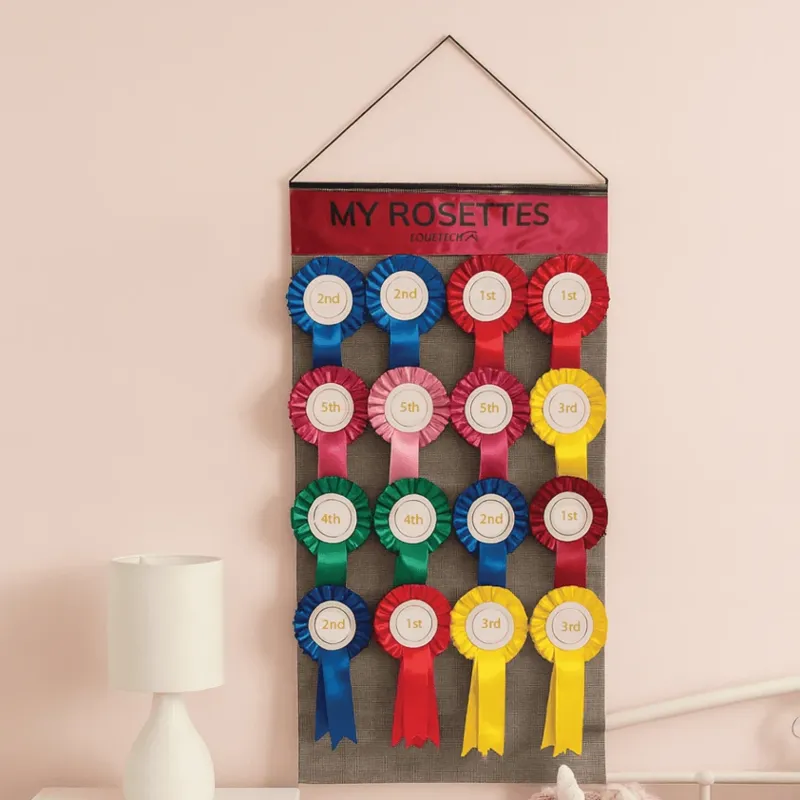 Equetech My Rosettes Holder Display Hanger Black/Red-1