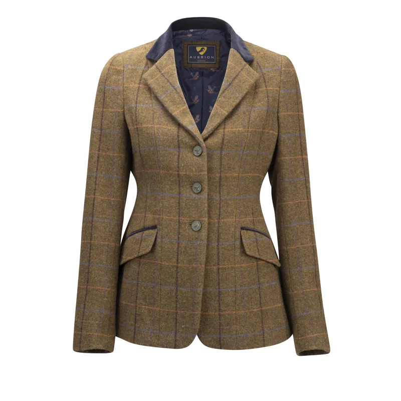 Shires Aubrion Ladies Saratoga Tweed Jacket Oak Brown-2
