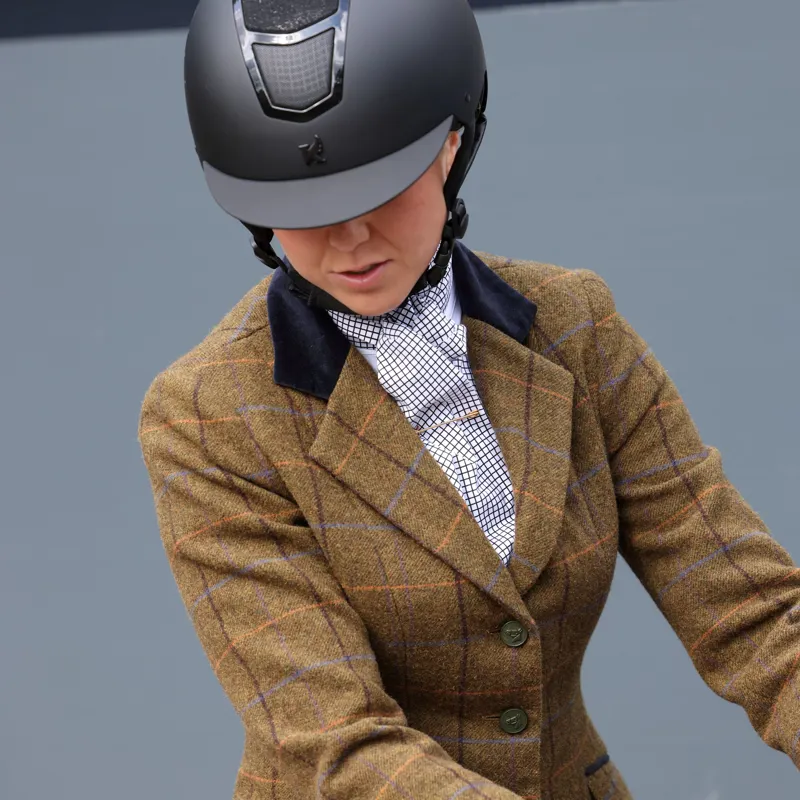 Shires Aubrion Ladies Saratoga Tweed Jacket Oak Brown-4