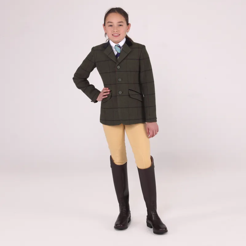 Shires Aubrion Junior Saratoga Tweed Jacket Oak Brown-1