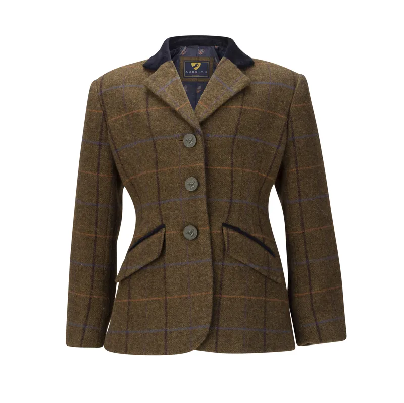 Shires Aubrion Junior Saratoga Tweed Jacket Oak Brown-9