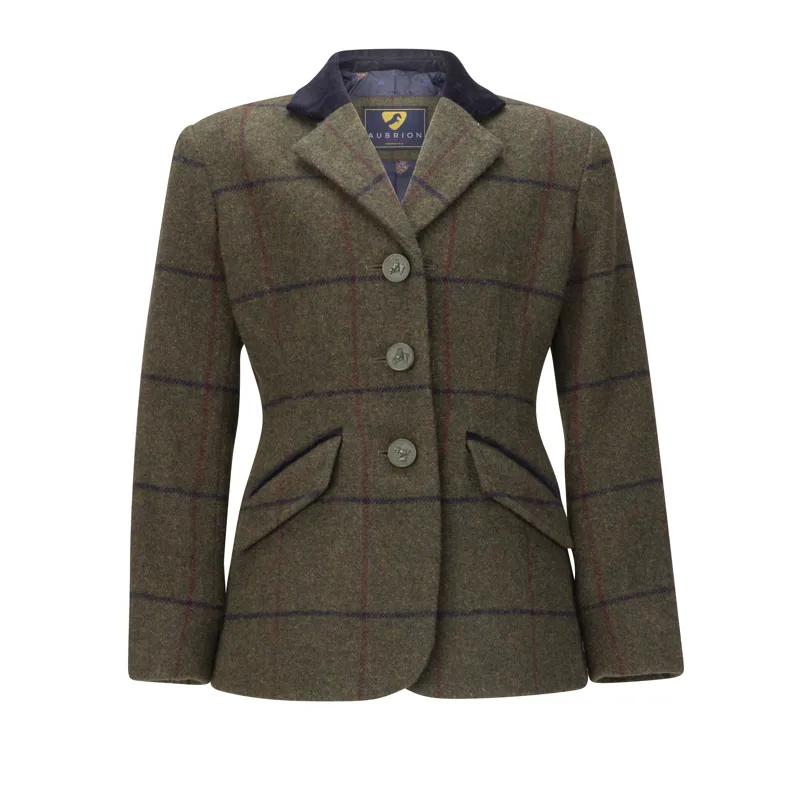Shires Aubrion Junior Saratoga Tweed Jacket Spruce Green-5