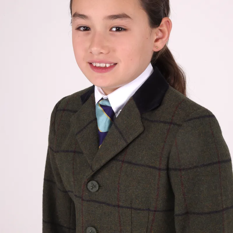 Shires Aubrion Junior Saratoga Tweed Jacket Spruce Green