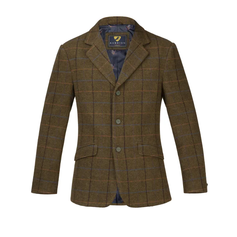 Aubrion Mens Saratoga Tweed Jacket Oak Brown Check-2