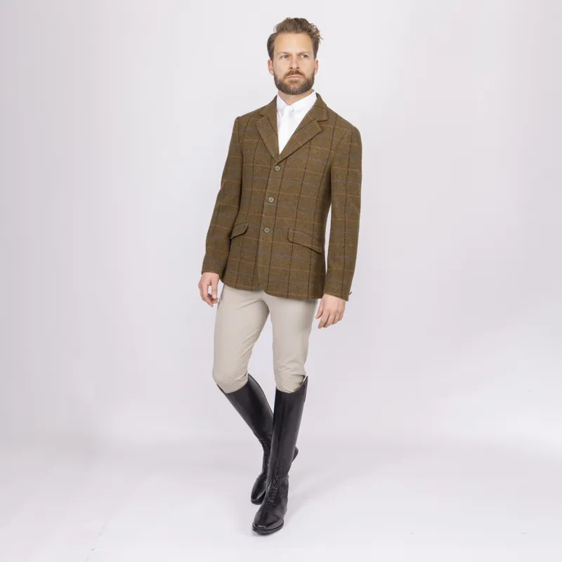 Aubrion Mens Saratoga Tweed Jacket Oak Brown Check-3