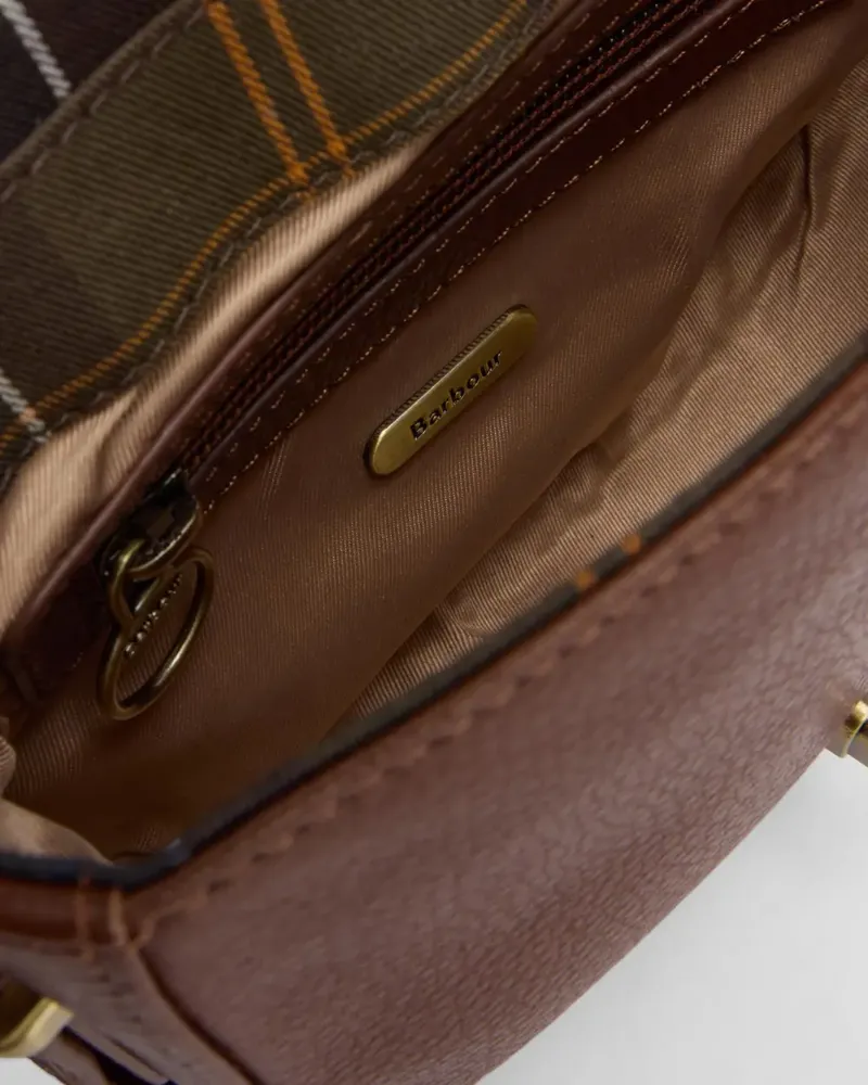 Barbour Elm Lether CrossBody Bag Brown-2