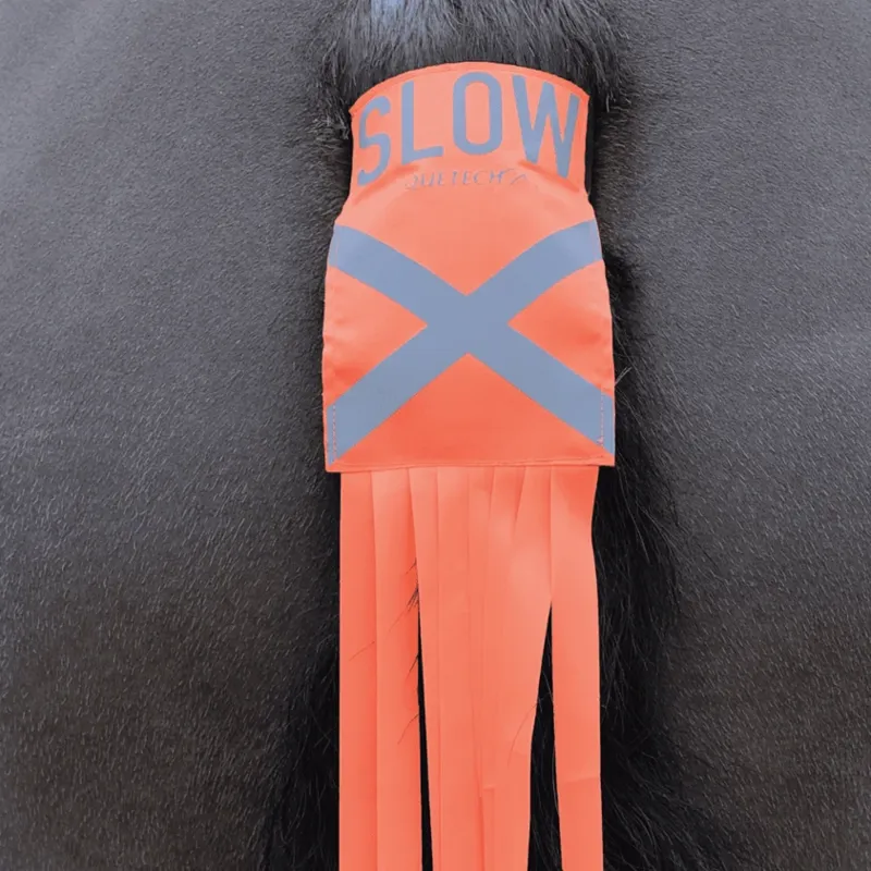 Equetech Hi-Vis Vision Horse Tail Streamers Orange-2