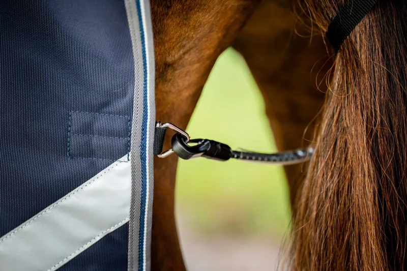 Horseware Rambo Supreme1680D Plus 50g Turnout Rug Navy/Thunderstorm Grey/Silver-4