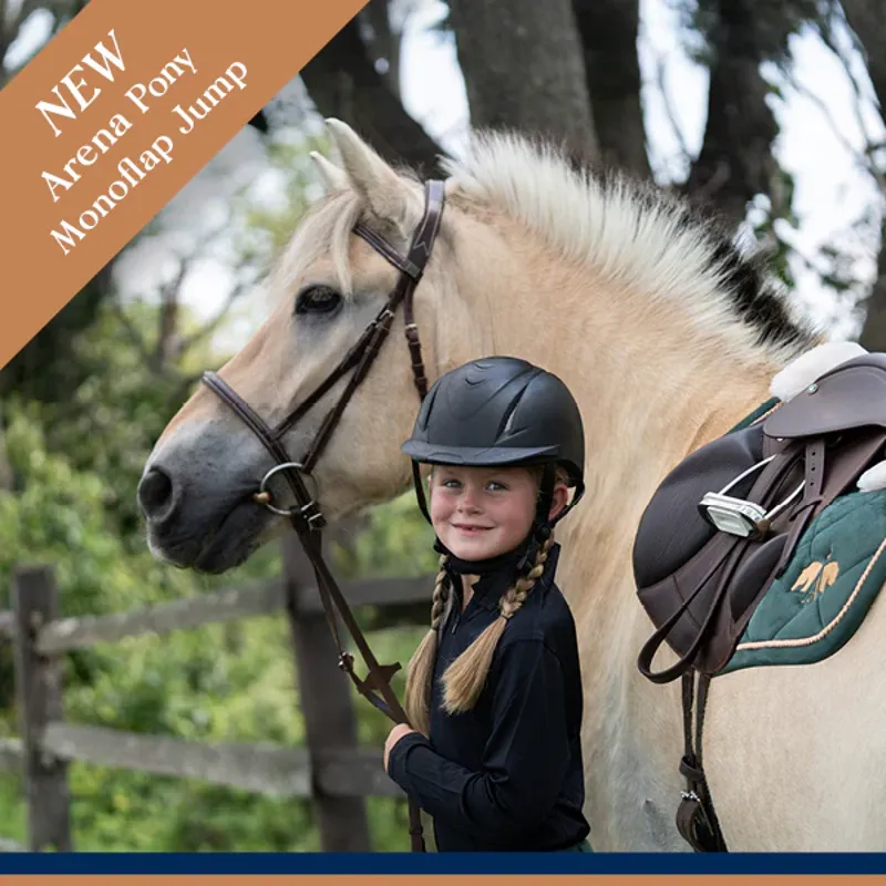 Arena Pony Monoflap Jump Saddle Brown-5