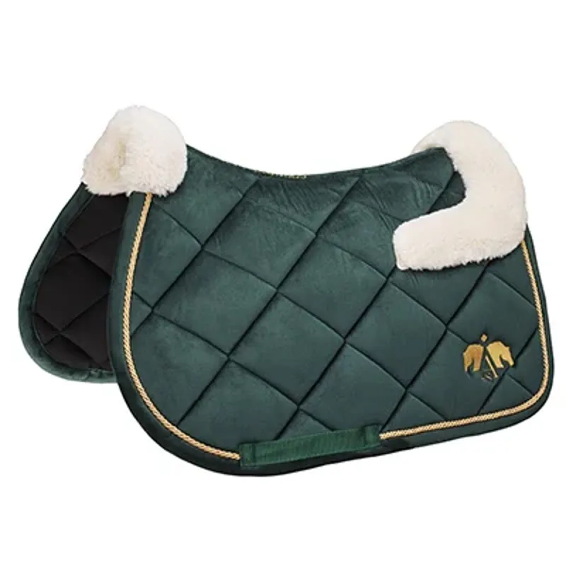 Arena Plush All Purpose/Jump Saddle Pad Green