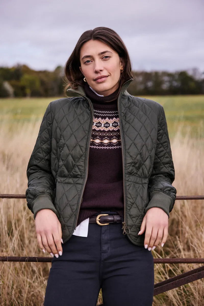 Barbour Women's Darwen knitted Jumper Seal Brown-7