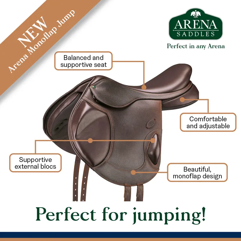 Arena Monoflap Jump Saddle Brown-4