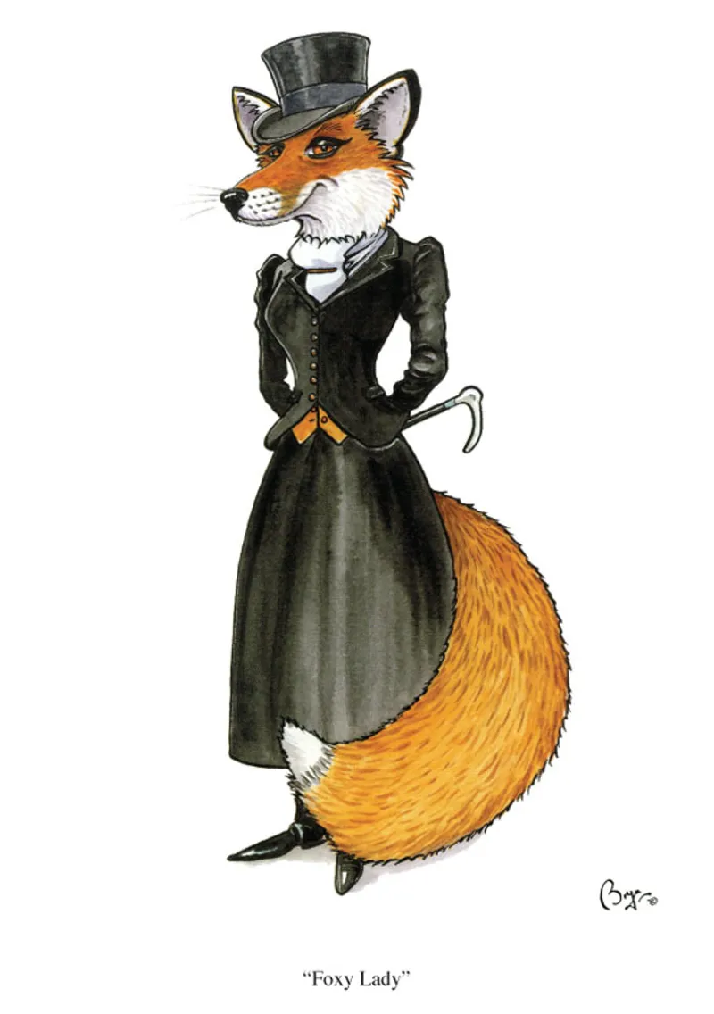 Foxy Lady Greeting Card - Bryn Parry