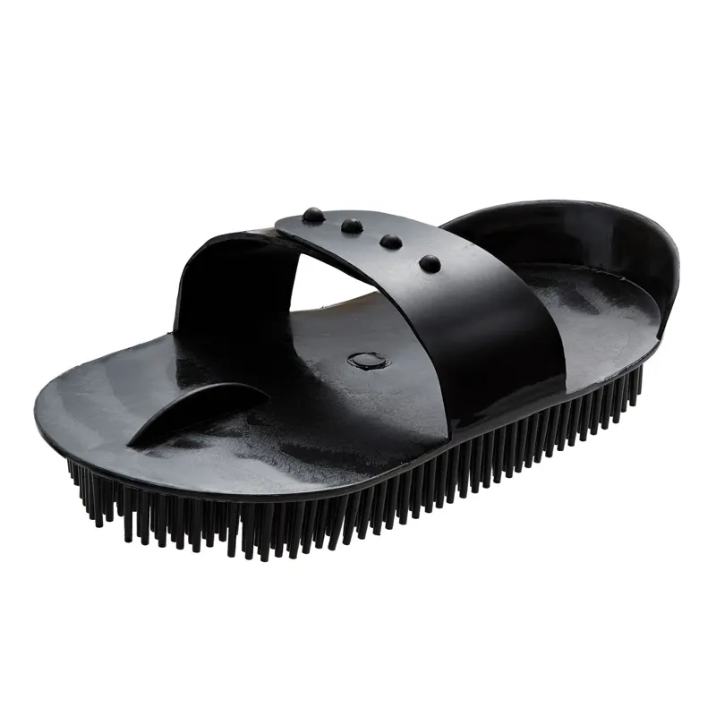 Plastic Curry Comb Large Black-1