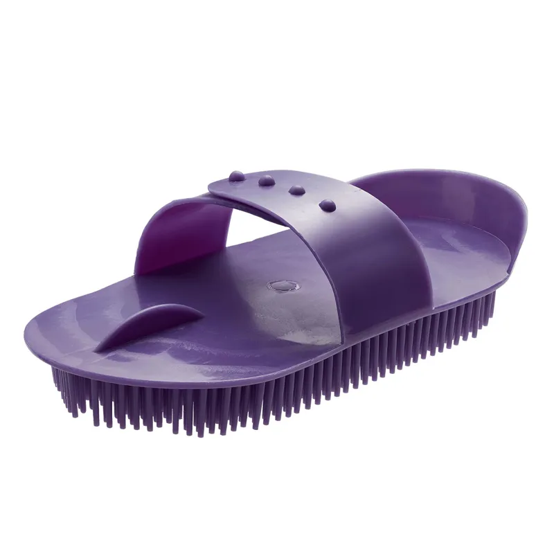 Plastic Curry Comb Large Purple