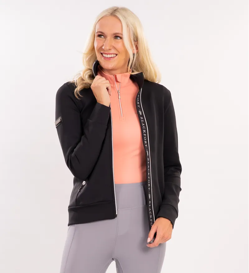 Blackfort Equestrian Jenny Black And Silver Zip Up-3