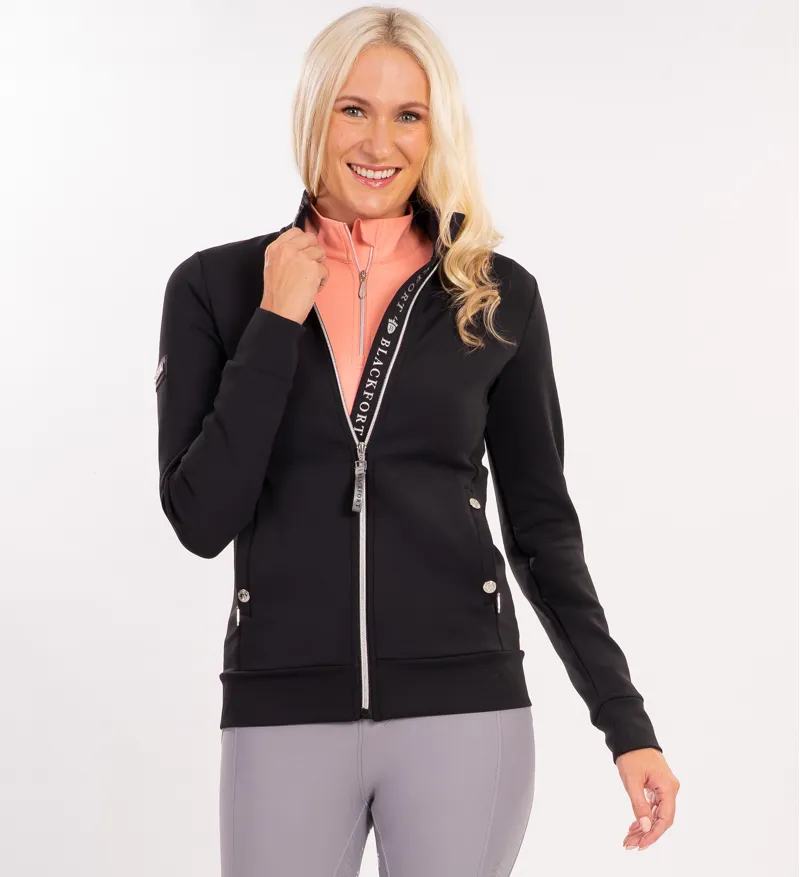Blackfort Equestrian Jenny Black And Silver Zip Up-5
