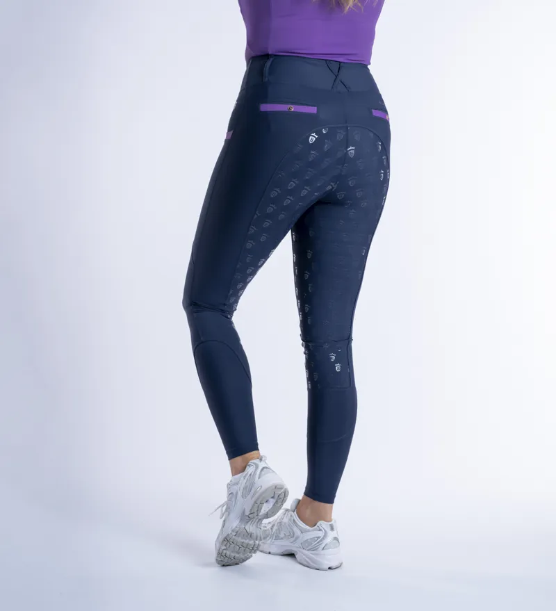 Blackfort Equestrian Training Tights Navy-Bluebell-2