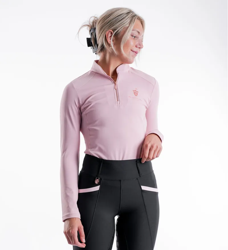 Blackfort Equestrian Cool Mesh Base Layer Long Sleeve Blush Pink-3