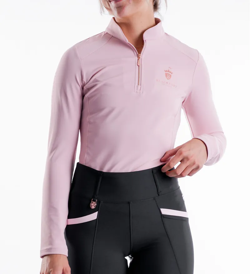 Blackfort Equestrian Cool Mesh Base Layer Long Sleeve Blush Pink-4