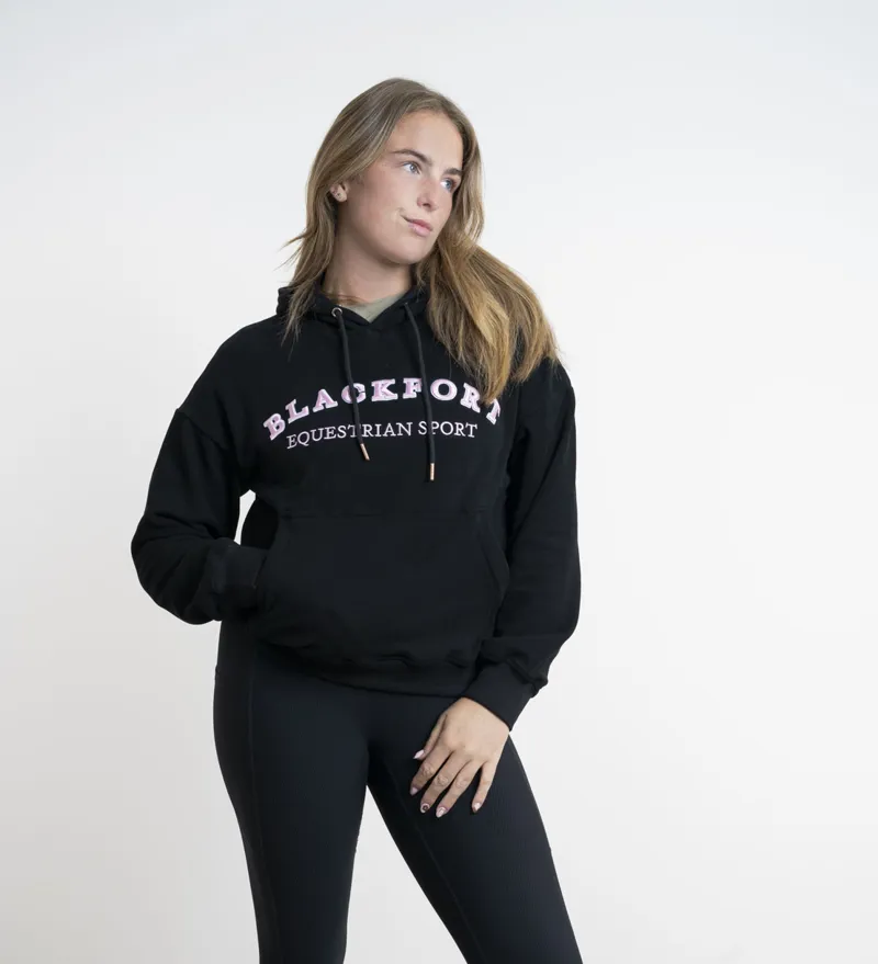 Blackfort Equestrian Grace Hoodie Black/Blush Pink-1