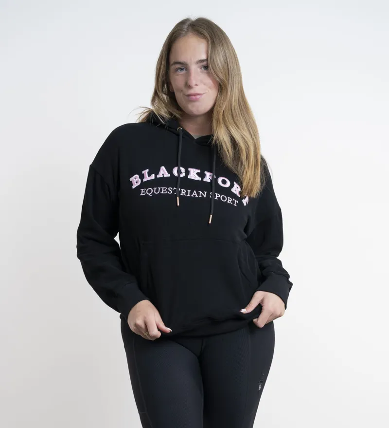 Blackfort Equestrian Grace Hoodie Black/Blush Pink-6