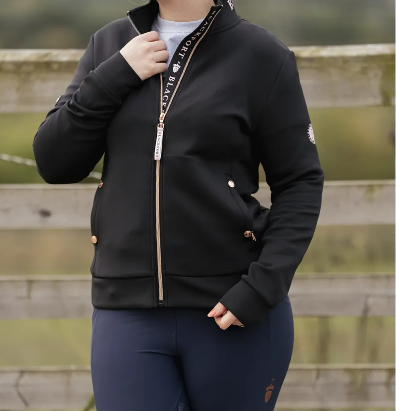 Blackfort Equestrian Jenny Softshell Jacket Black/Blush Pink-1