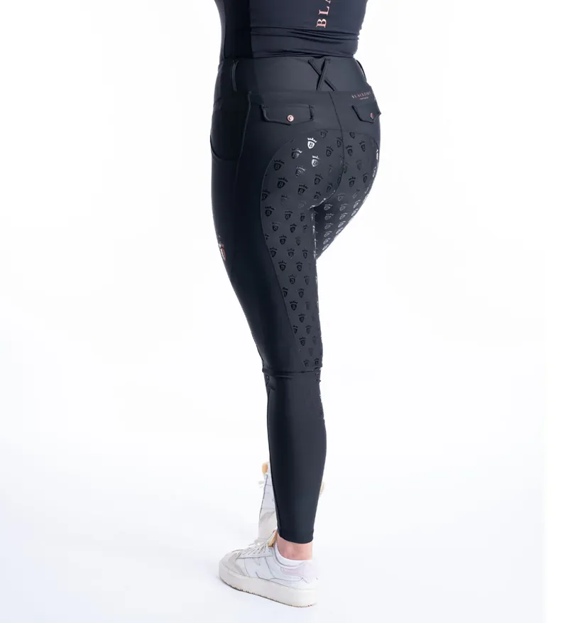 Blackfort Equestrian Black And Rose Gold Riding Breggings-4