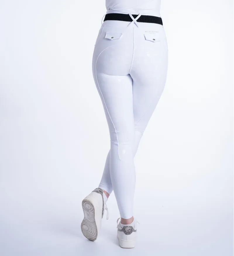 Blackfort Equestrian Riding Breggings 3.0 White And Silver-3