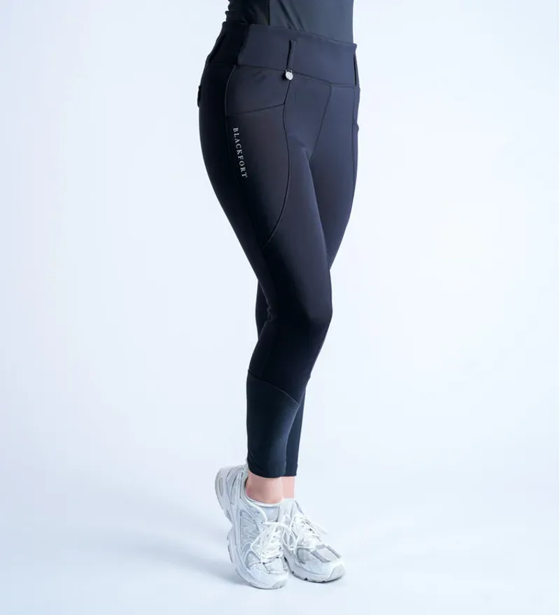 Blackfort Equestrian Non Silicone Thermafleece Winter Breggings 2.0 Black-4